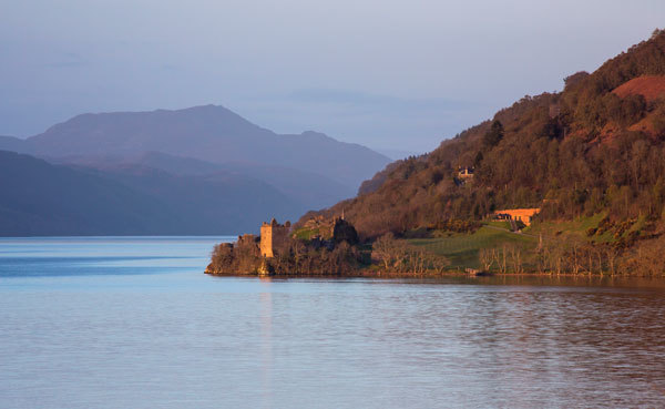 Urquhart Castle on the shores of Loch Ness