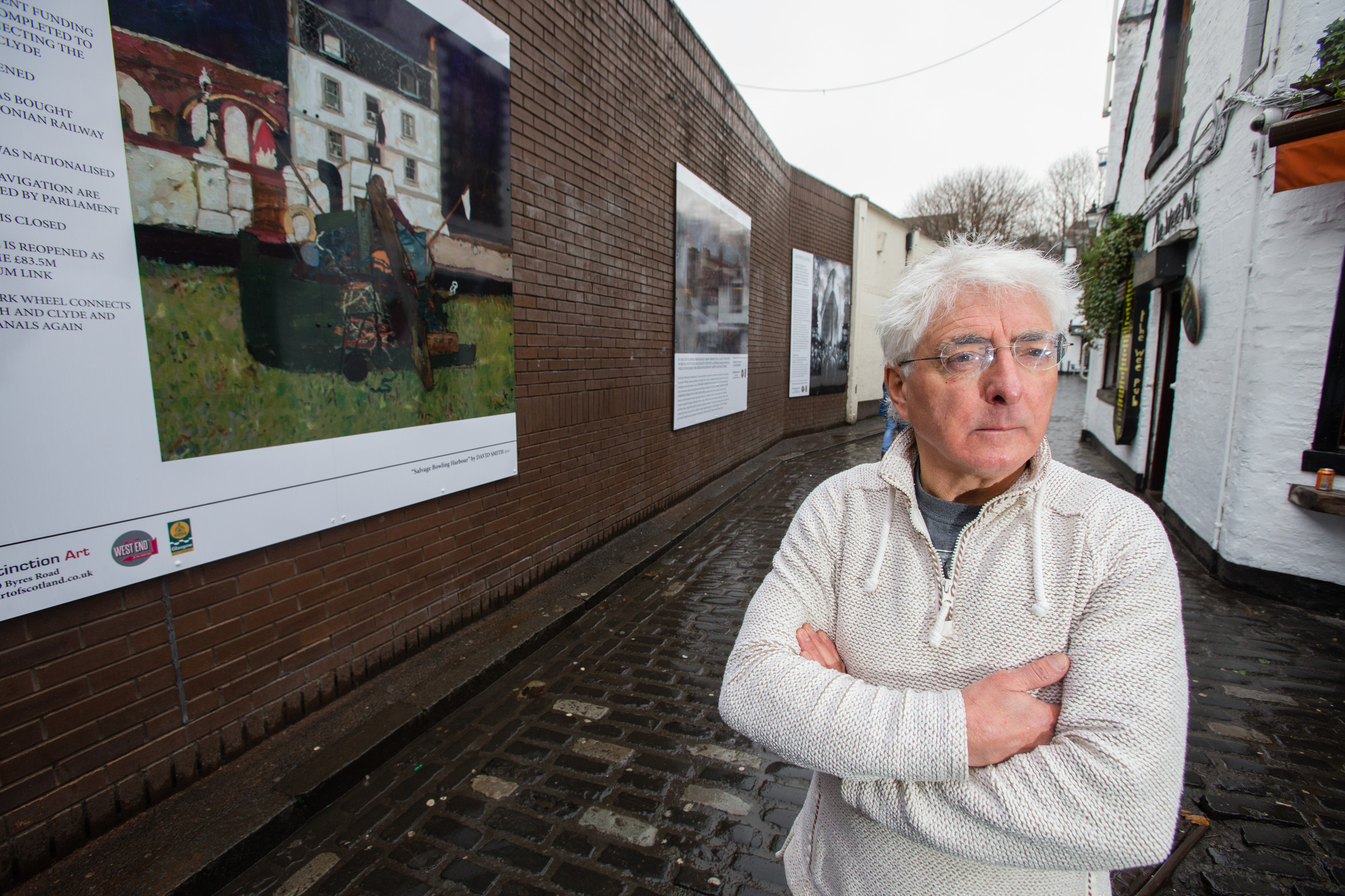 David Smith RSW with the murals