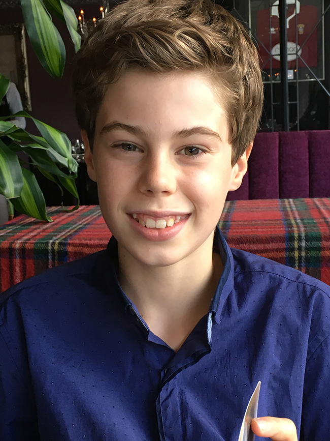 Aiden Curlewis from Edinburgh is the Cairngorms Young Nature Presenter for 2018