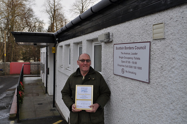 Douglas Heatlie won Scottish toilet attendant of the year at the Loo of the Year awards for his efforts maintaining the Avenue at Lauder