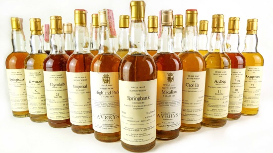 The collection of the rare Corti whiskies