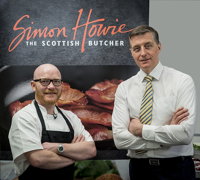 Simon Howie (right) with  Scotland’s new national chef, Gary Maclean