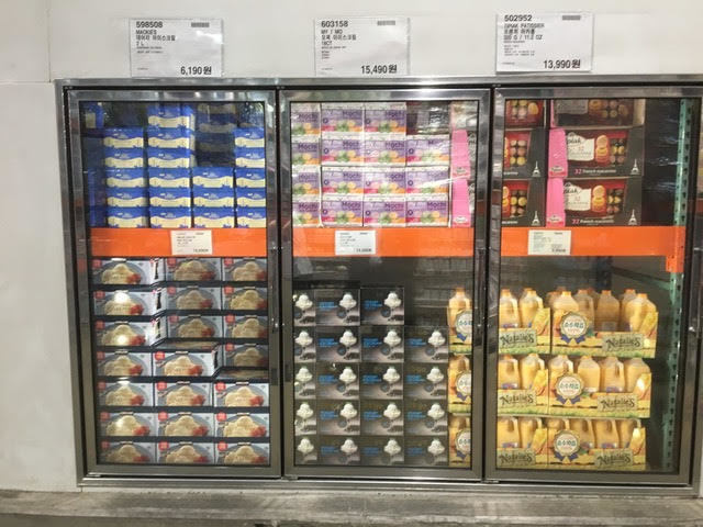 A Korean fridge containing Mackie's ice cream