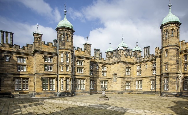 The impressive courtyard