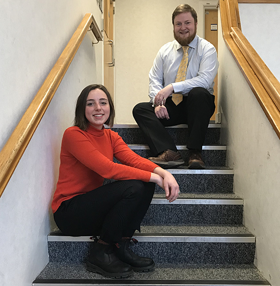 new policy officers, Katherine Pollard and James Mackessack-Leitch 