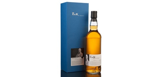 The E&K is a blend of whisky from Ardmore and Glenrothes distilleries in Scotland and from Amrut Distillery in India