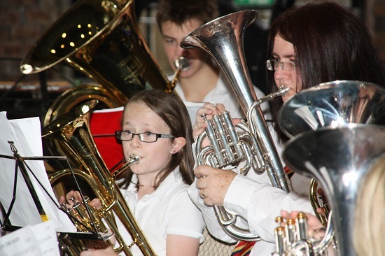 Young brass band musicians