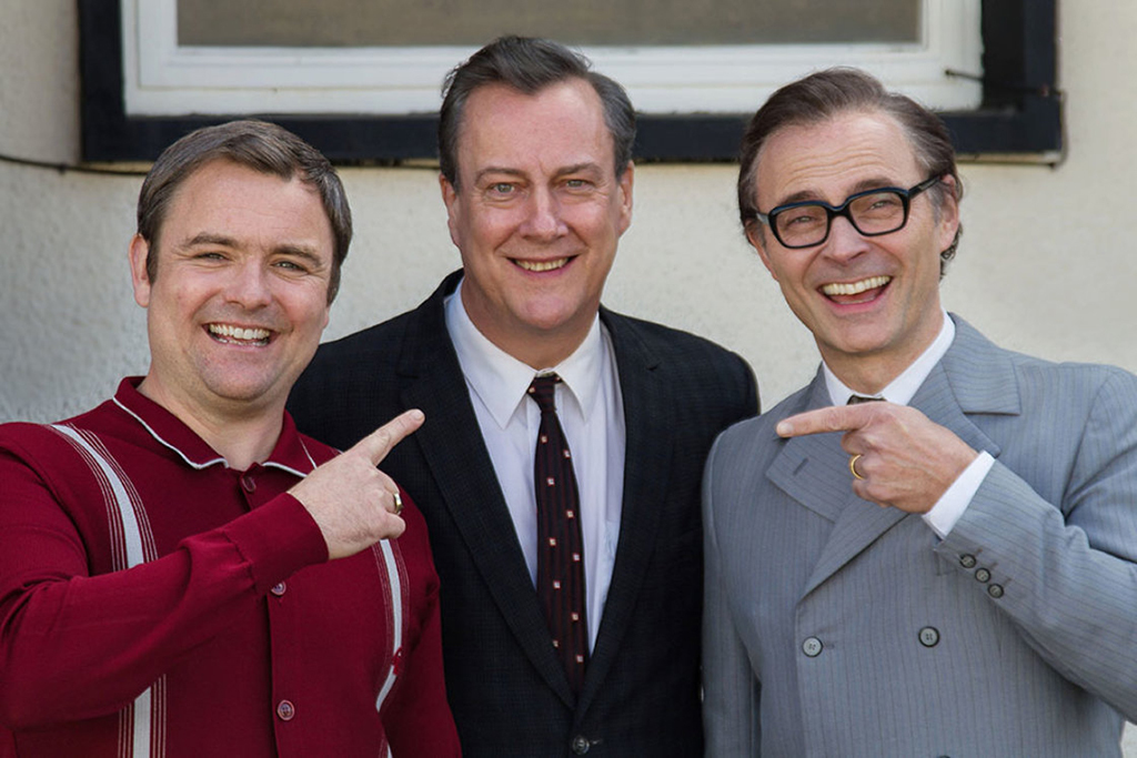 Mark Bonnar as Eric Morecambe (right), in Eric, Ernie and Me