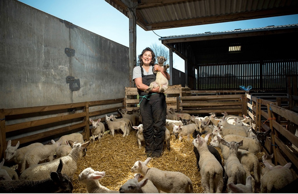 Shepherdess Fiona Bark is pictured in the My Life @ 50 exhibition