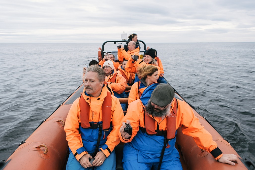 The Glenglassaugh visitors touring along the coast near Portsoy