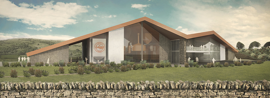 An artist's impression of the exterior of the new Isle of Arran distillery in Lagg