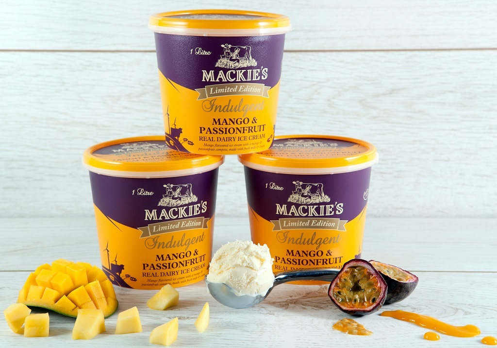 The new Mango and Passionfruit ice cream is in a leading supermarket now