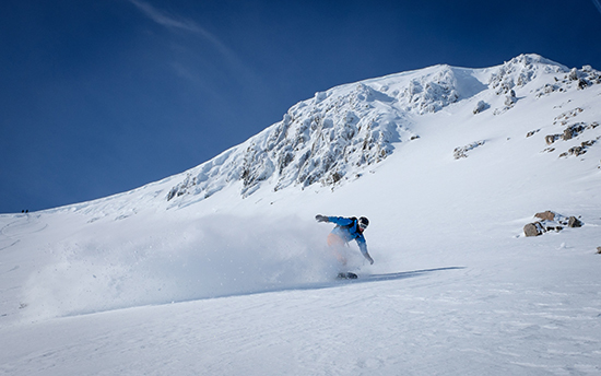 Snowboarding at the Nevis Range