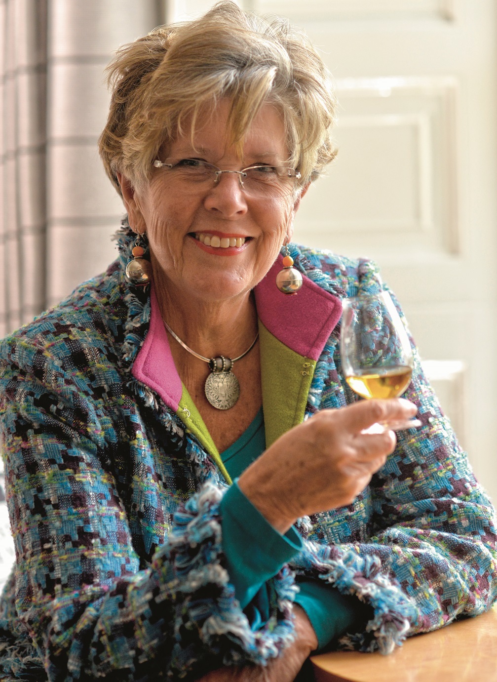 Prue Leith enjoys a dram after a hard day at work