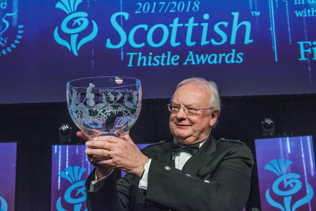 Willie Macleod, executive director of the British Hospitality Association (BHA) in Scotland,  took the prestigious Caledonian MacBrayne Silver Thistle Award