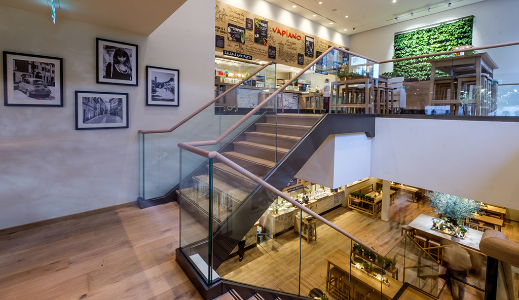 Vapiano is set over three floors in Edinburgh