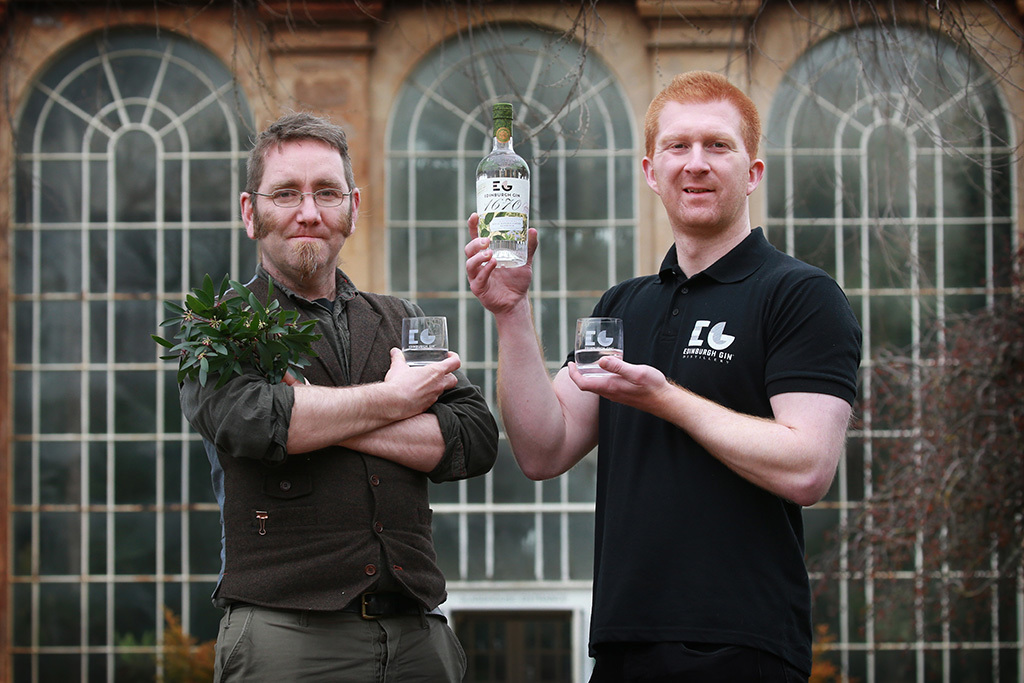 Head distiller at Edinburgh Gin David Wilkinson (right) with head botanist Greg Kenicer at the Royal Botanic Garden, Edinburgh
