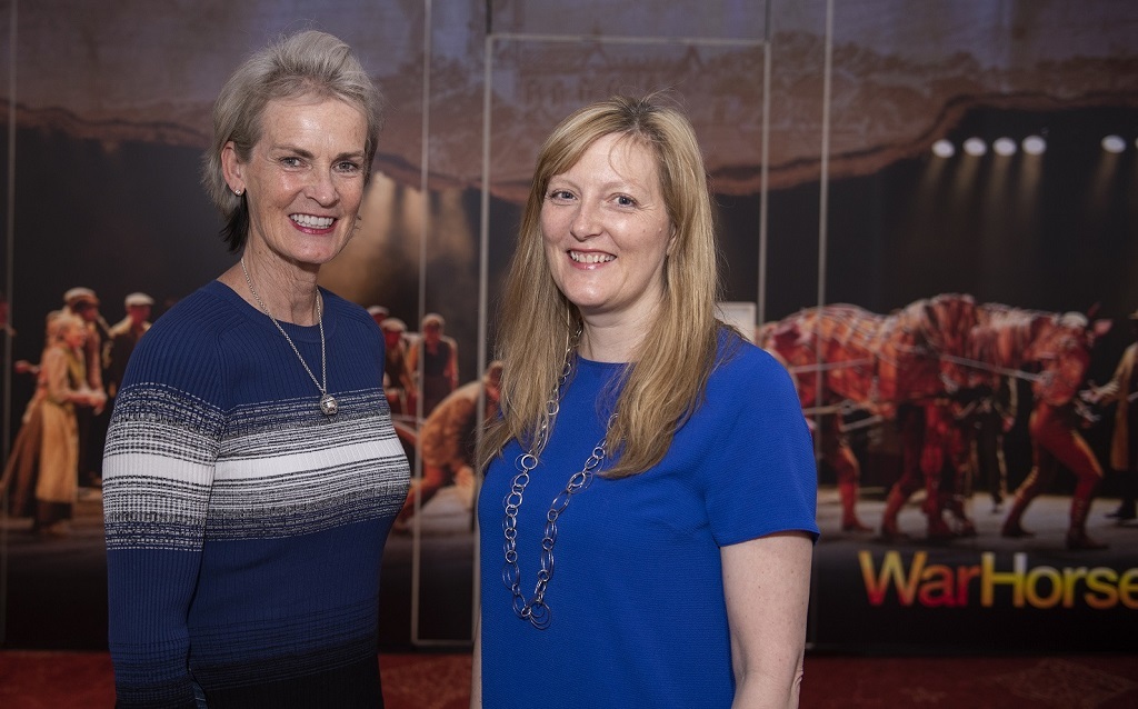 Judy Murray and friend at War Horse opening night (Photo by Phil Wilkinson)