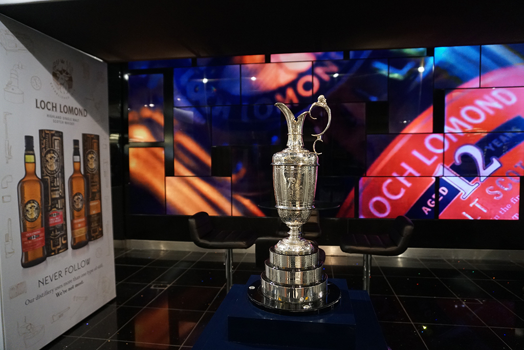 The Loch Lomond Group is displaying golf's Claret Jug in Heathrow