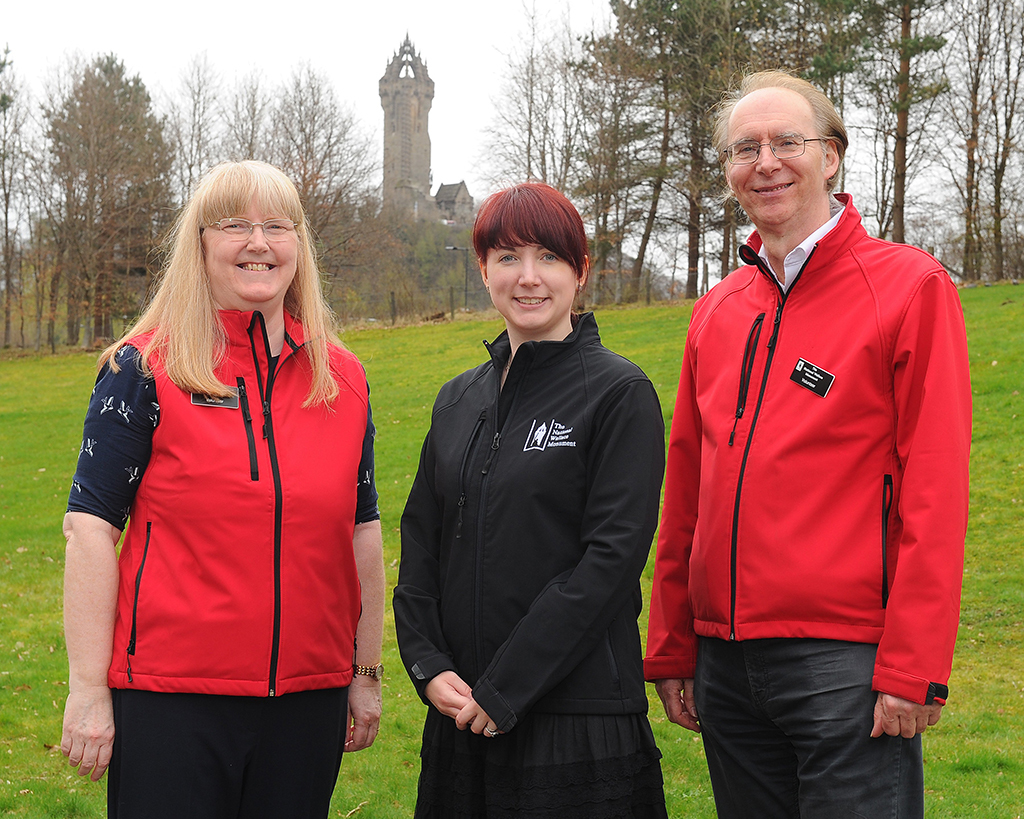 Learning and volunteer co-ordinator Catherine Morrison with volunteers Margaret McLeish and Colin Hemfrey