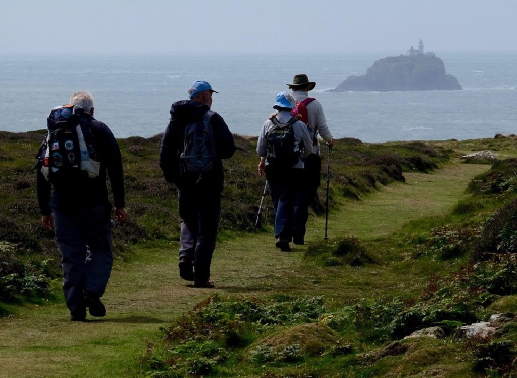 Walking toward the shore