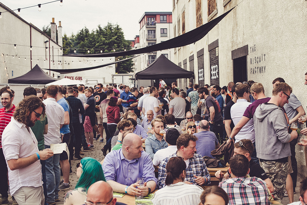 Drinkers at the Biscuit Factory on the May Bank Holiday last year