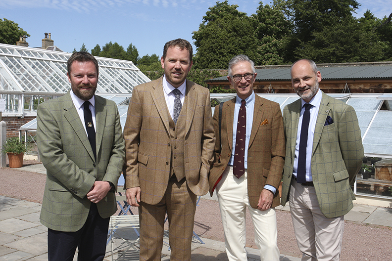 L-R: xxx, Simon Cotton, managing director Johnstons of Elgin; David Evans, founder Grey Fox Blog; Nick Bannerman, commercial director Johnstons of Elgin.