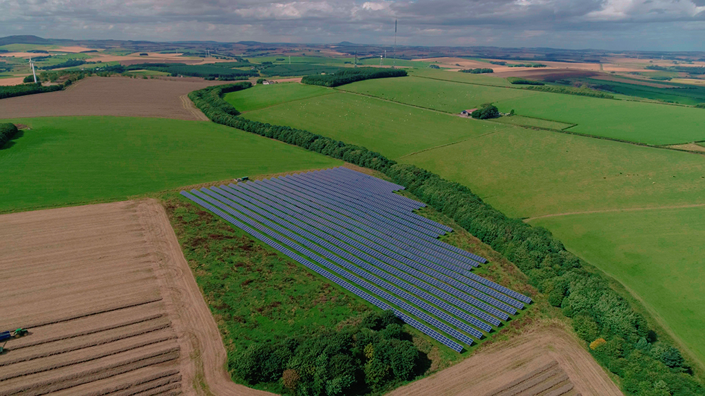 Mackie’s of Scotland’s has a 7000 panel solar farm in Aberdeenshire