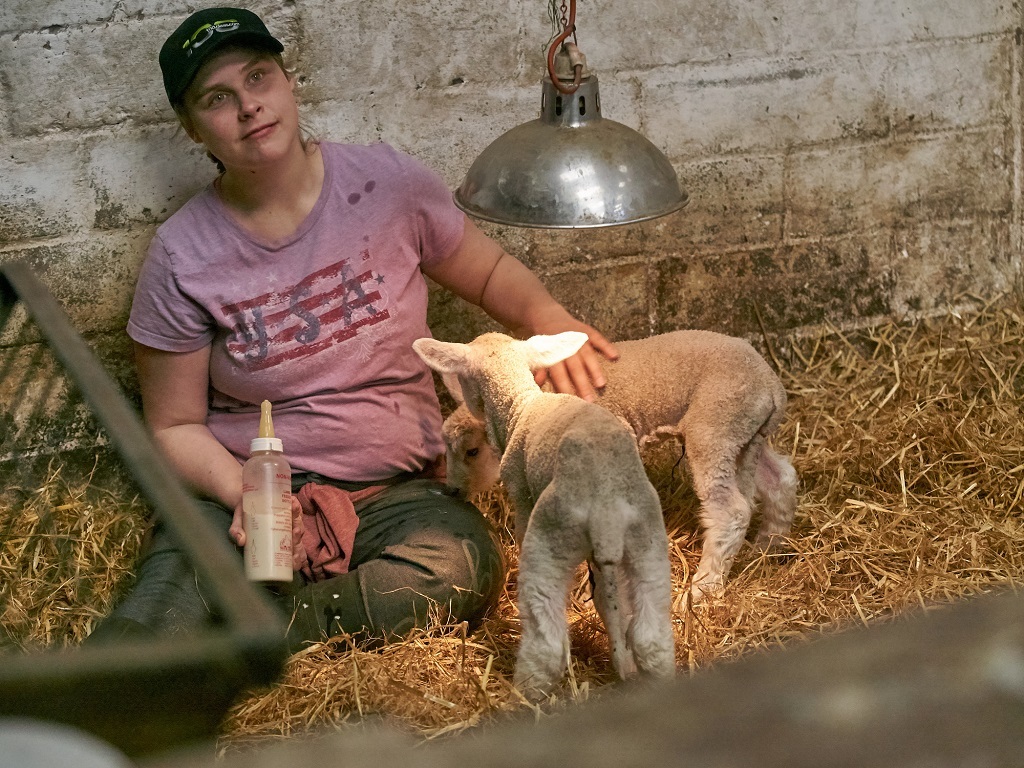 Elizabeth works on the farm  (Photo: BBC Scotland)