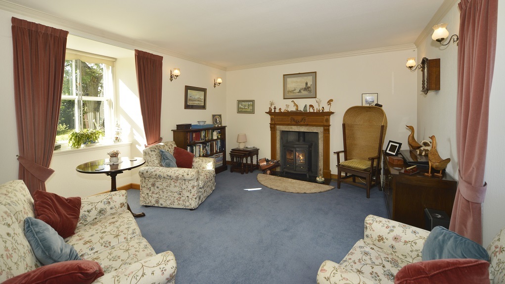 Inside a reception room at Meikle Kildrummie