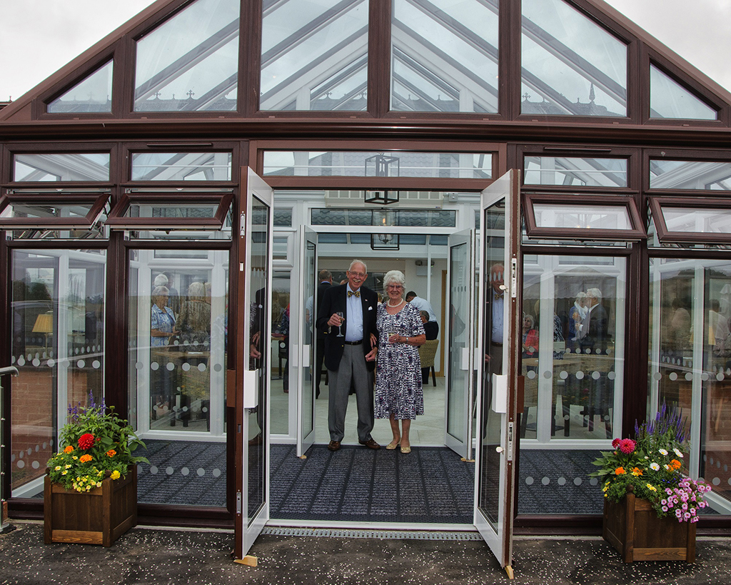 Boyd and Anne Tunnock in the new conservatory