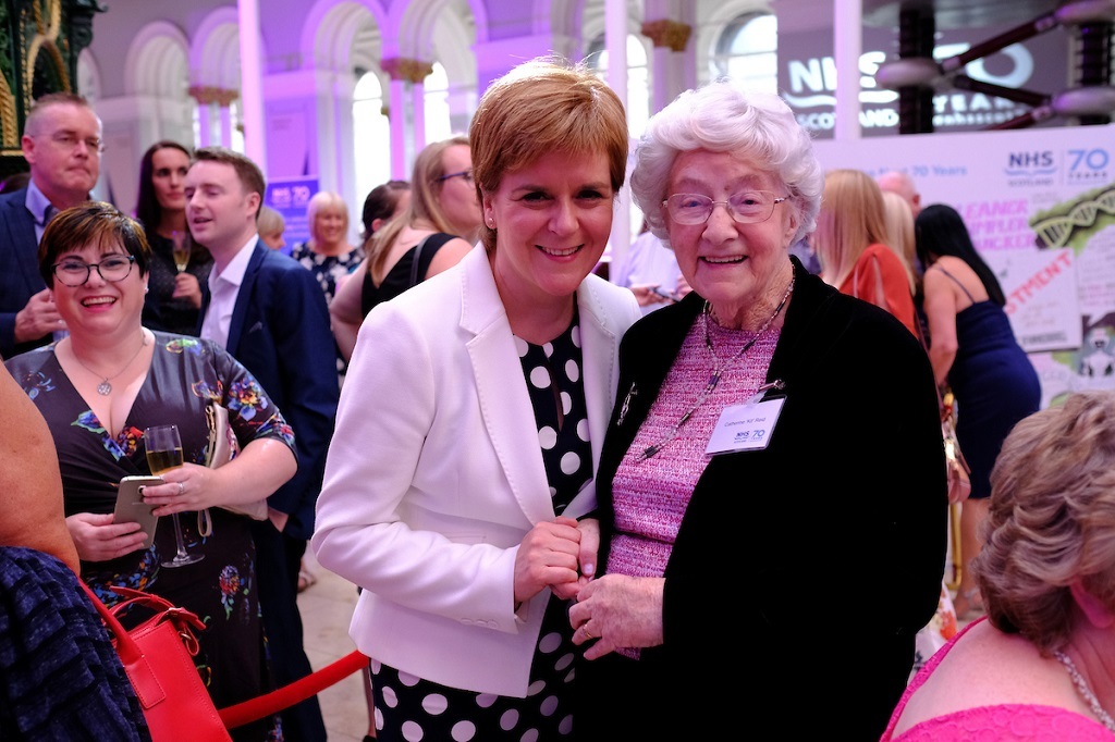 Kit Neil with First Minister Nicola Sturgeon (Photo: Lloyd Smith)