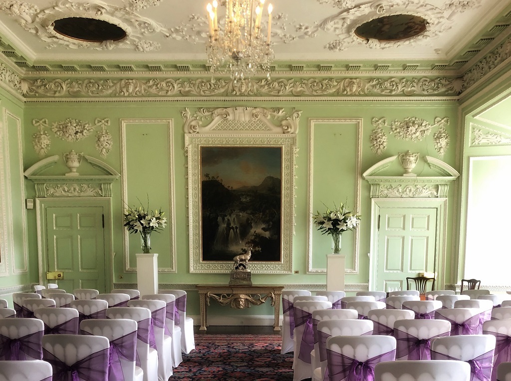 A wedding ceremony at Blair Castle