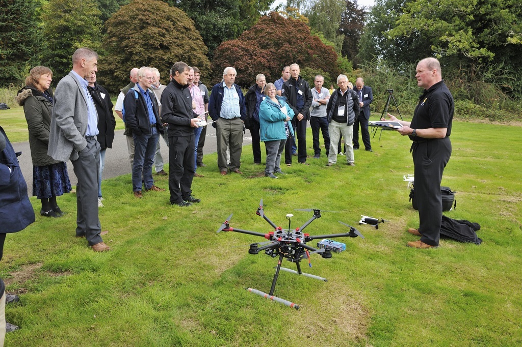 Attendees learn about the drone danger to wildlife (Photo: Laurie Campbell)