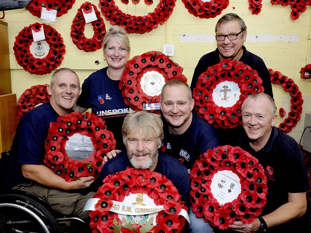 Actors from Unspoken visited PoppyScotland today  (Photo: Colin Hattersley)