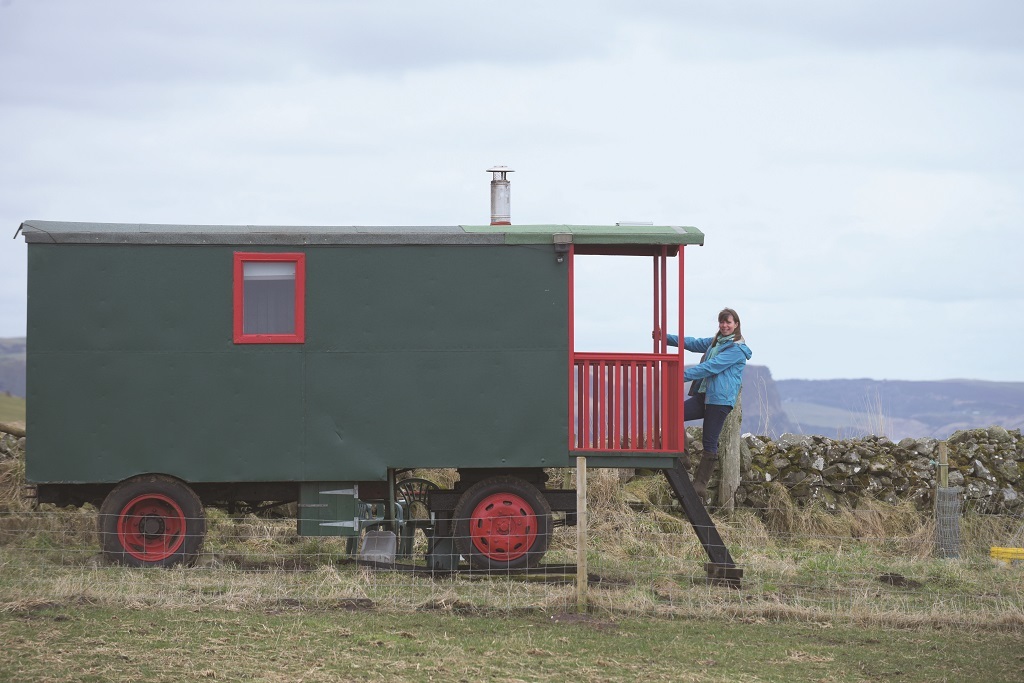 Carole with another of their bedroom conversions at Down on the Farm, Fraserburgh 