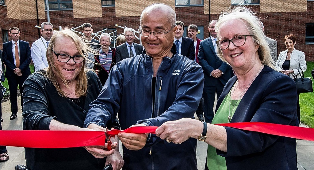 Cutting the ribbon to open the new development The opening of the new Bield Fleming Place development (Photo: Wullie Marr Photography)