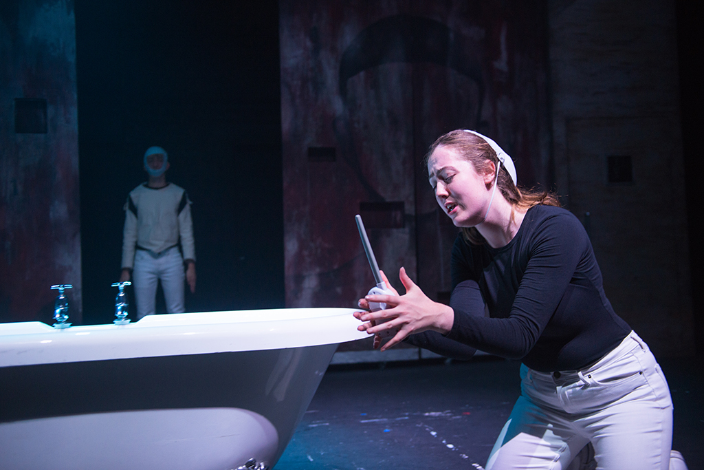 Heather Mitchell as Laura in VENT, the 2017 production by the Scottish Youth Theatre