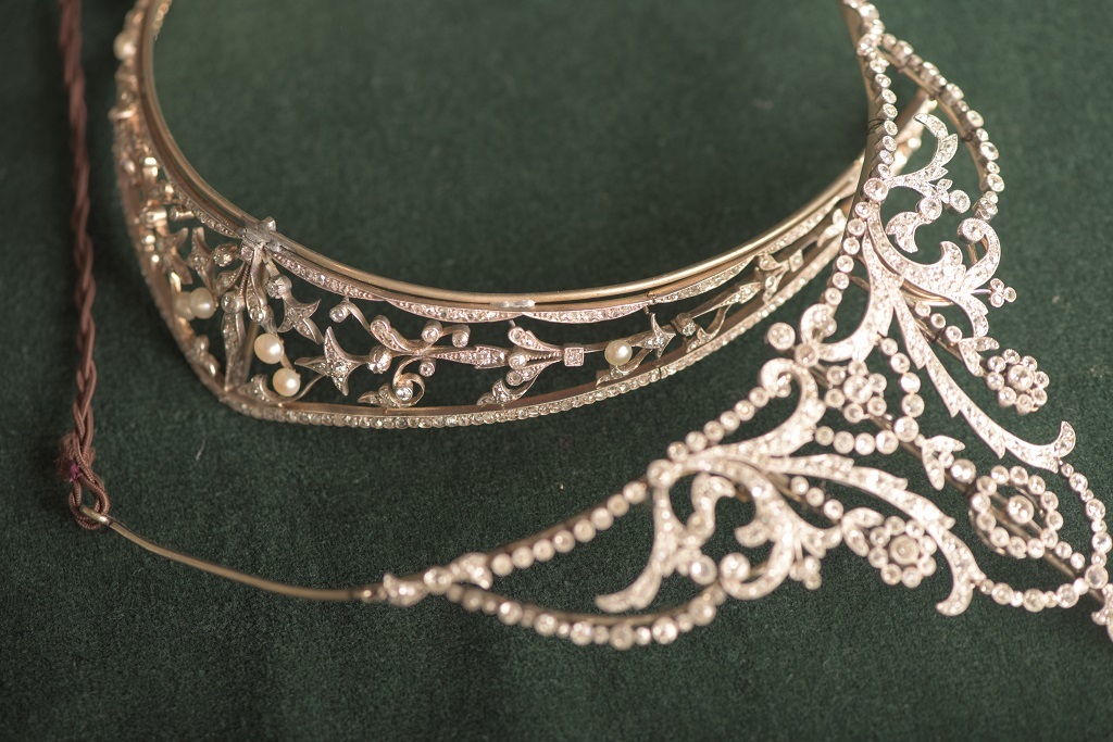 The unrestored tiaras which were brought to Denzil Skinner and Partners