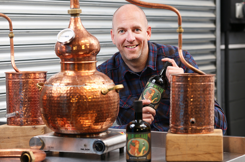 Peter Dignan at his Lost Loch Distillery near Aboyne was the recipient of the 2018 Best Brewed or Distilled Product at the North East Scotland Food &amp; Drink Awards 2018 (Photo: Simon Price/Firstpix)