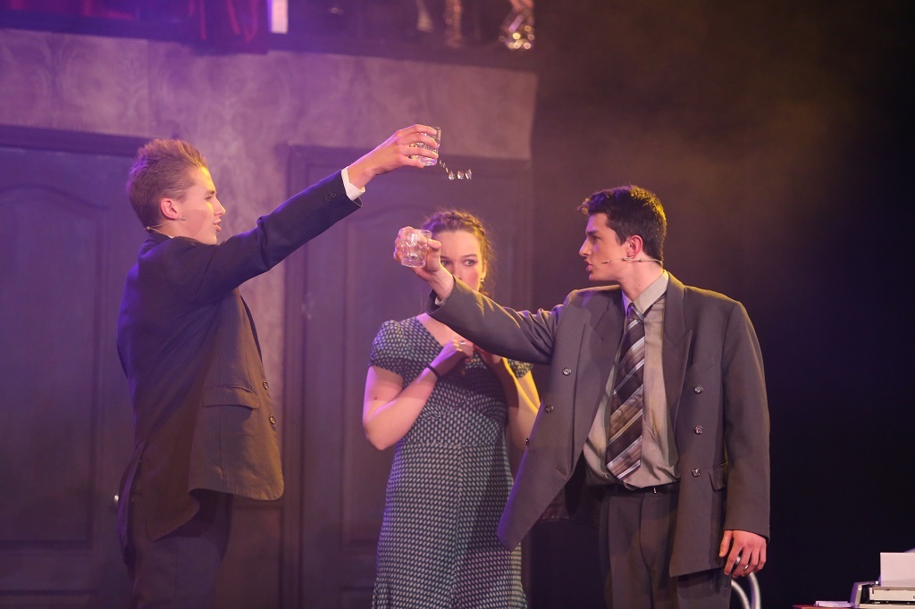 Ryan Bromilow (right) in Cabaret at Glenalmond College 