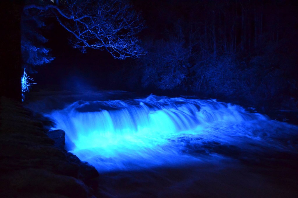 The Falls of Clyde will turn blue for St Andrew's Day