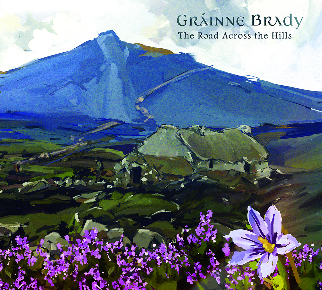 The cover to Gráinne Brady's album The Road Across The Hills