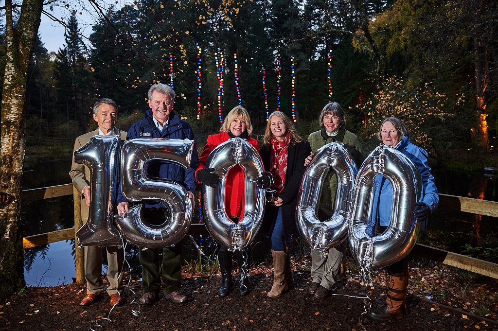 (From left) John Freeman (Chairman, Birks Cinema Trust), Ian Moffett (Chair, Outdoor Access Trust for Scotland), Lisa Barnard (Business and Communications Manager, Outdoor Access Trust for Scotland), Alison Walker (Trustee of The Enchanted Forest Community Trust), Mary Dunlop (Chair, Blairgowrie Riding for the Disabled), Barbara Dowdeswell (volunteer, Blairgowrie Riding for the Disabled). (Photo: Fraser Band)
