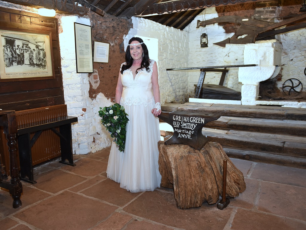 Catherine Sutherland is donating her wedding dress to the Gretna Green Famous Blacksmiths Shop exhibition