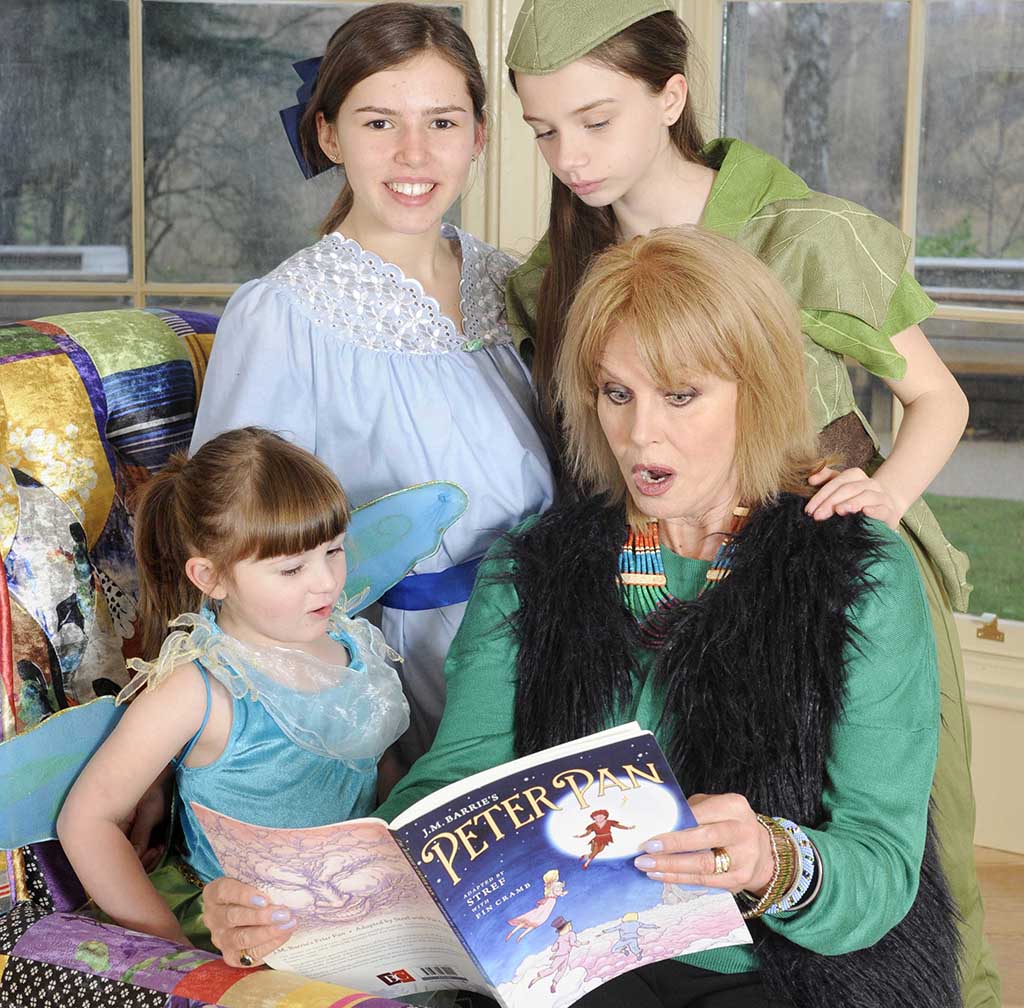 Joanna Lumley neets youngsters at the Peter Pan Childrens Centre in  Dumfries (Photo: Coin Hattersley)