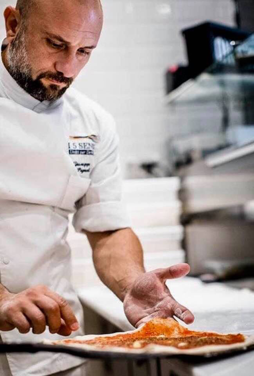 Giuseppe Pignalosa at work in the kitchen