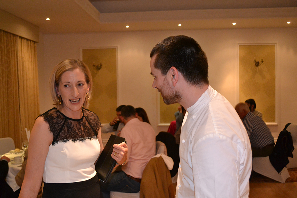 Helen Savage, coordinator of the Lammermuirs Moorland Group, with Brian Grigor