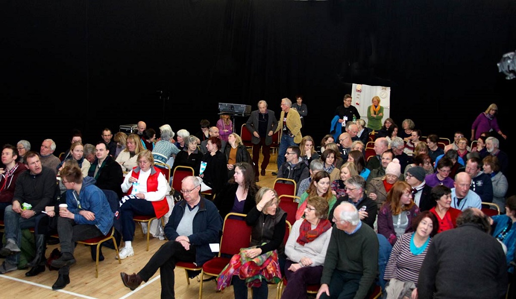 An audience at a previous Cromarty Film Festival