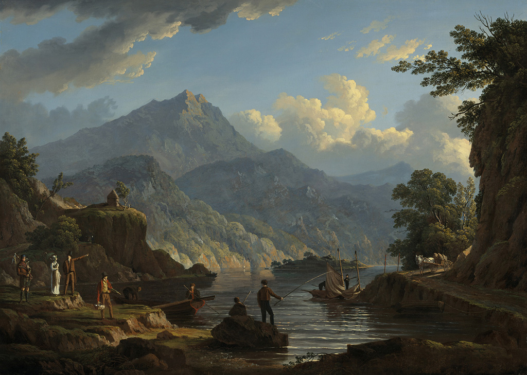 John Knox's painting 'Landscape with Tourists at Loch Katrin', oil on canvas, 1815 (Image: National Galleries of Scotland)